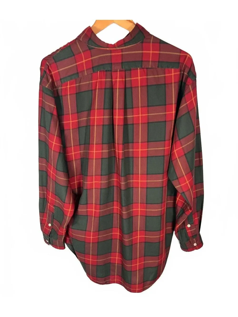 Vintage 90s Polo Ralph Lauren Blake Red Green Plaid Button Down Shirt M Prep
